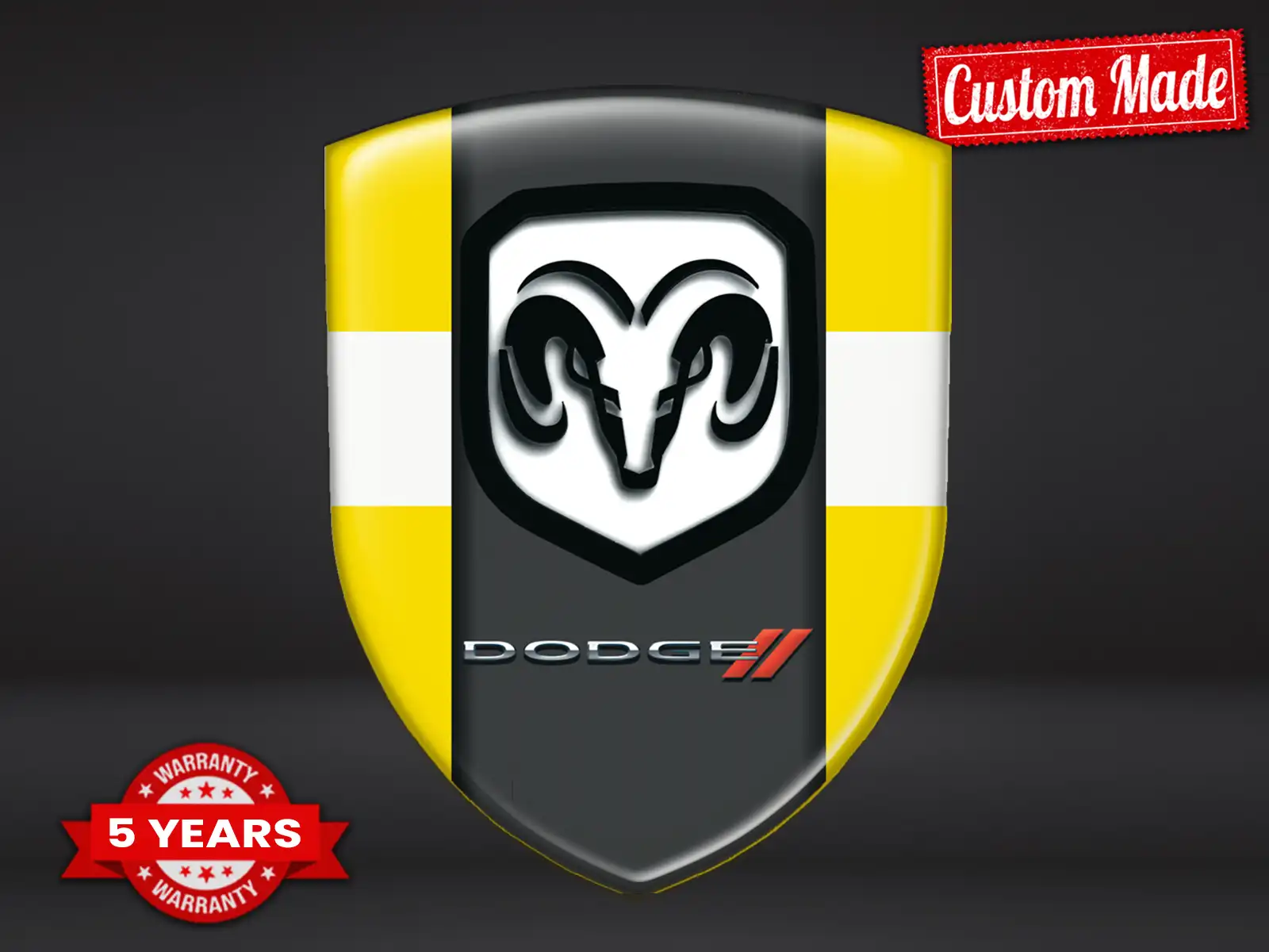 Dodge Décalcos Bombés Auto Max Durable Style Pro